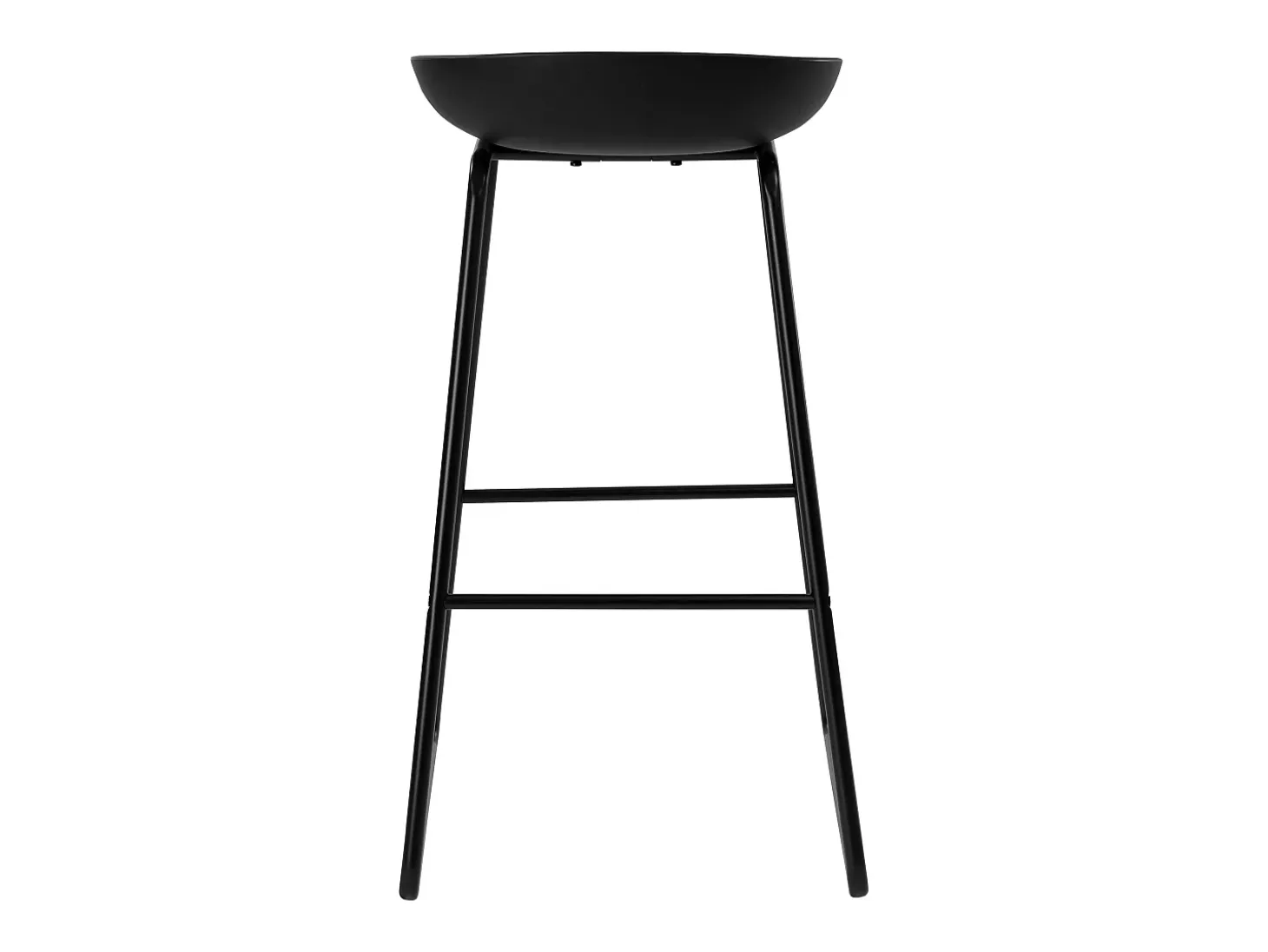 Set de 2 sillas de bar de plástico negro 76 cm - Yoshi