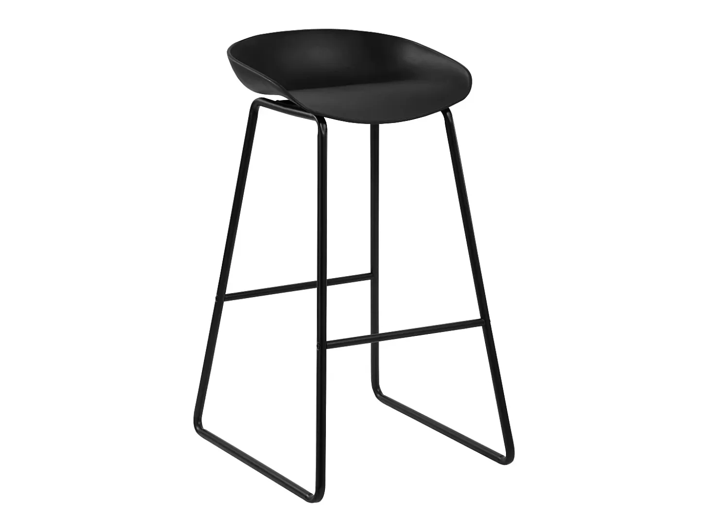 Set de 2 sillas de bar de plástico negro 76 cm - Yoshi