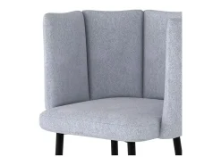 Set de 2 sillas de bar de terciopelo gris claro 75 cm - Rosy