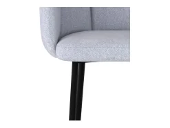Set de 2 sillas de bar de terciopelo gris claro 75 cm - Rosy