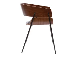 Set de 2 sillas de diseño de madera oscura y metal negro WESS