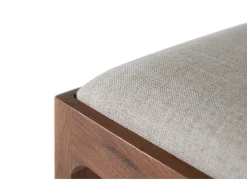 Set de 2 sillas de madera de acacia y tela beige