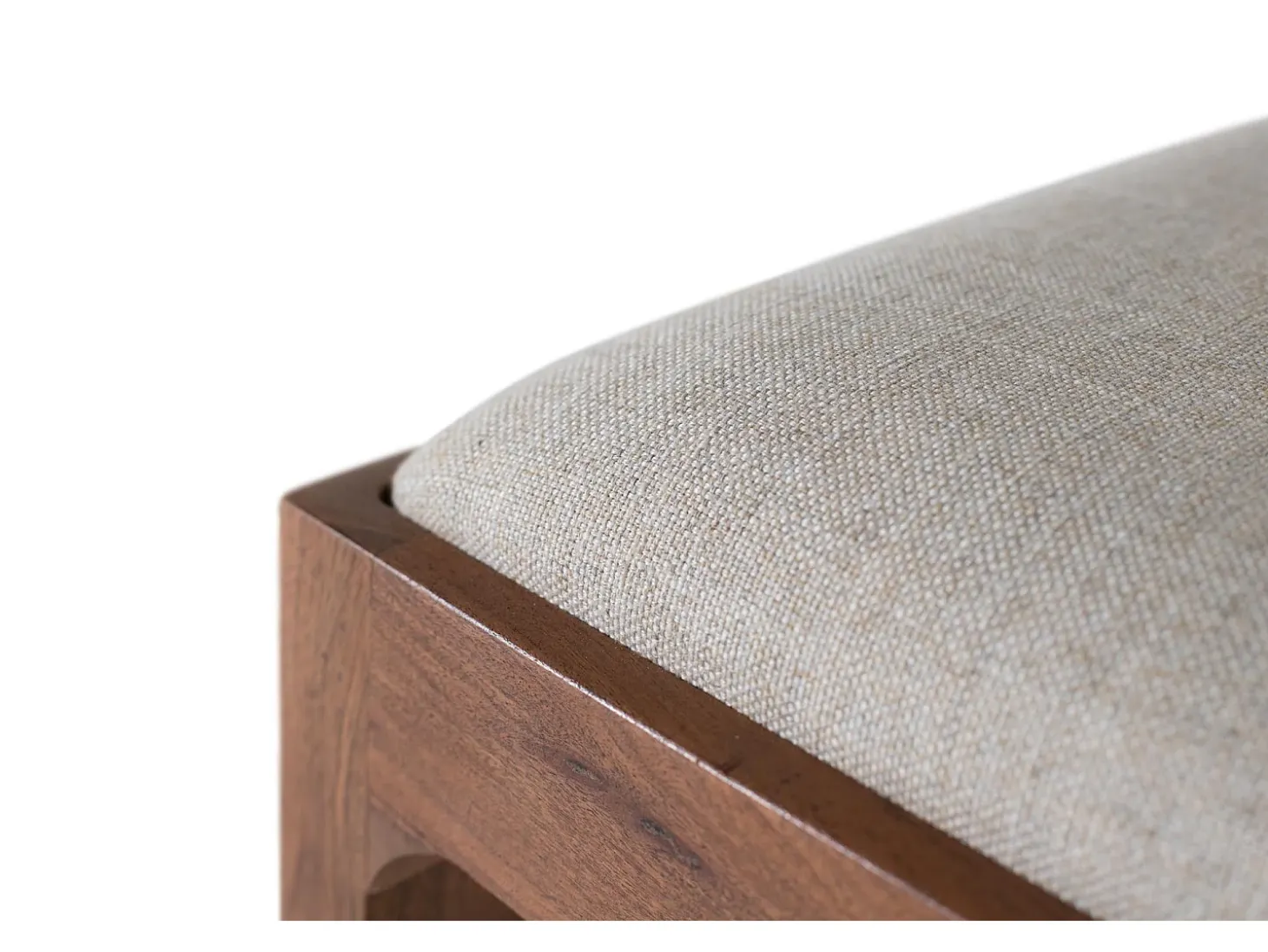 Set de 2 sillas de madera de acacia y tela beige