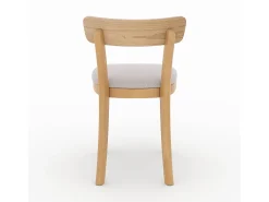 Set de 2 sillas de madera y tela beige - Keno