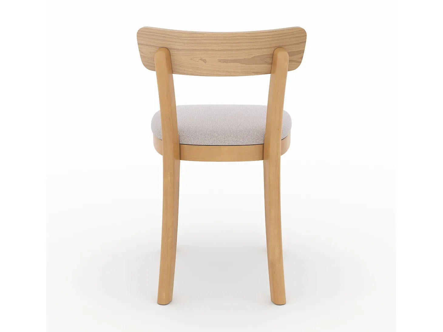 Set de 2 sillas de madera y tela beige - Keno