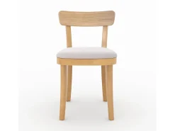Set de 2 sillas de madera y tela beige - Keno