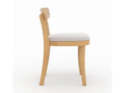 Set de 2 sillas de madera y tela beige - Keno