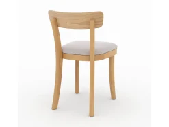 Set de 2 sillas de madera y tela beige - Keno
