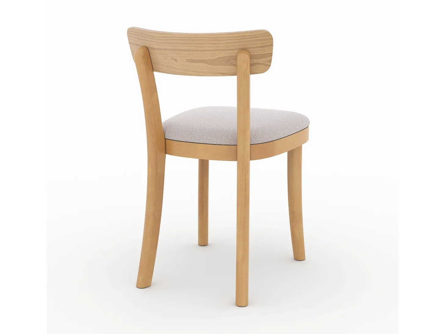 Set de 2 sillas de madera y tela beige - Keno