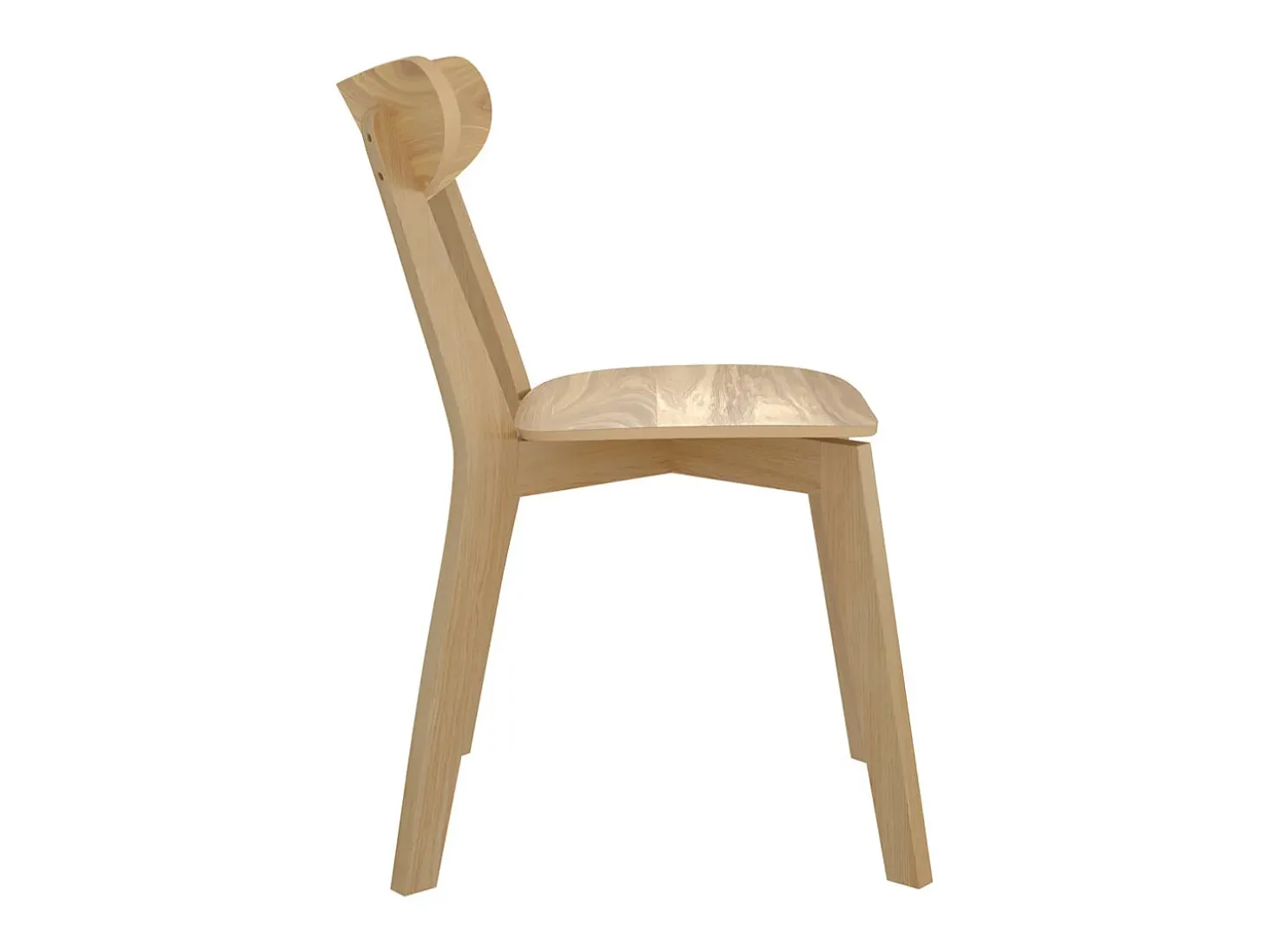 Set de 2 sillas de madera clara - Tabata