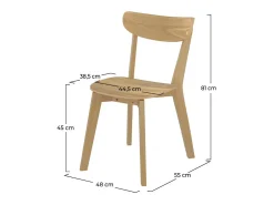 Set de 2 sillas de madera clara - Tabata
