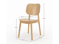 Set de 2 sillas de madera clara - Clyde