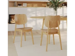 Set de 2 sillas de madera clara - Clyde