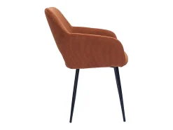 Set de 2 sillas de pana terracota y metal negro LAURETTE