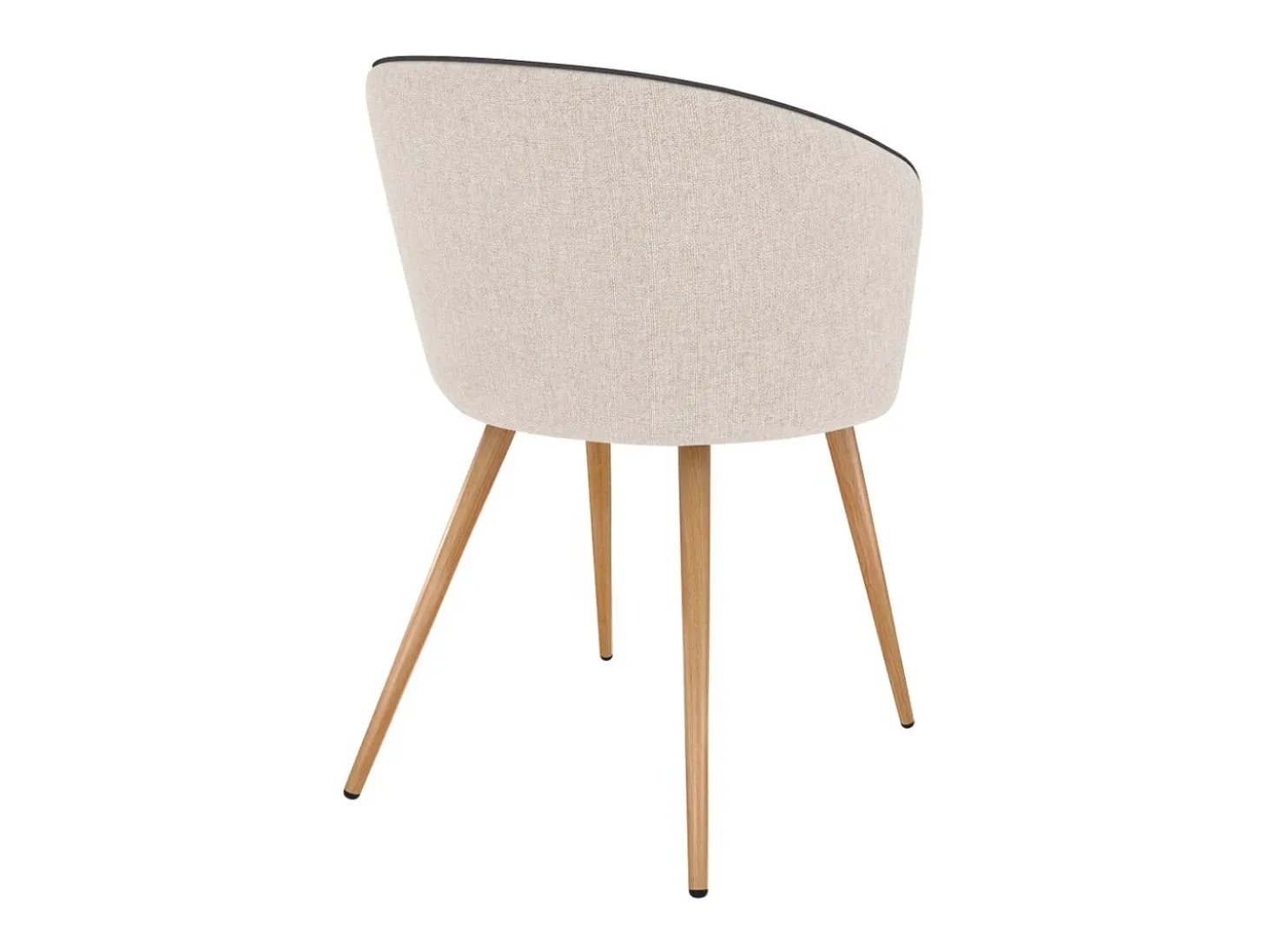 Set de 2 sillas de tela beige - Chiara