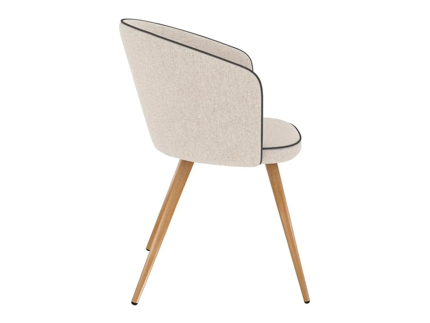 Set de 2 sillas de tela beige - Chiara