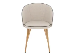 Set de 2 sillas de tela beige - Chiara
