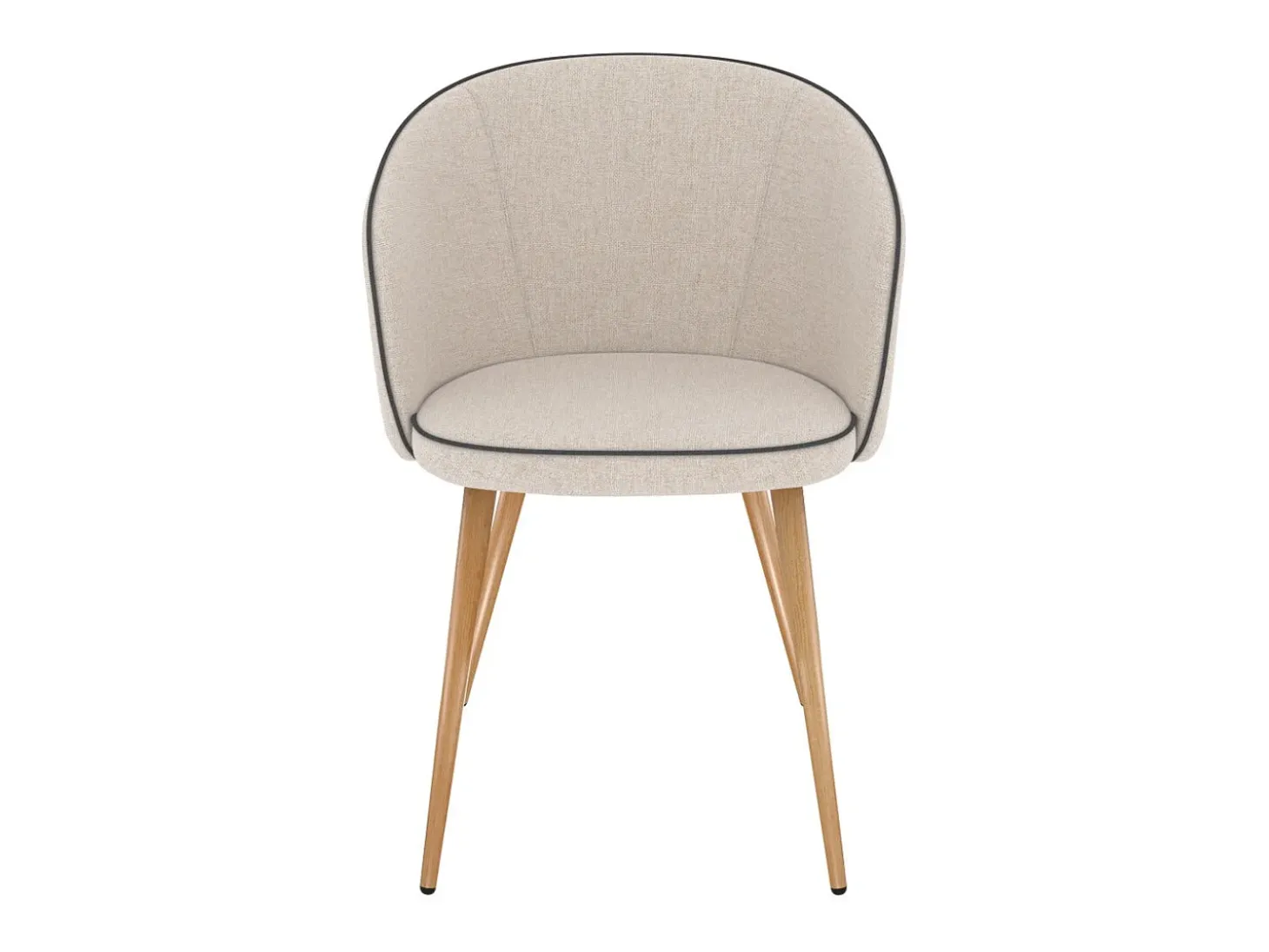 Set de 2 sillas de tela beige - Chiara