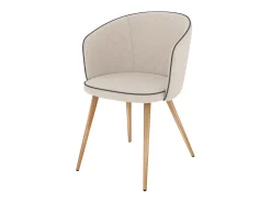 Set de 2 sillas de tela beige - Chiara