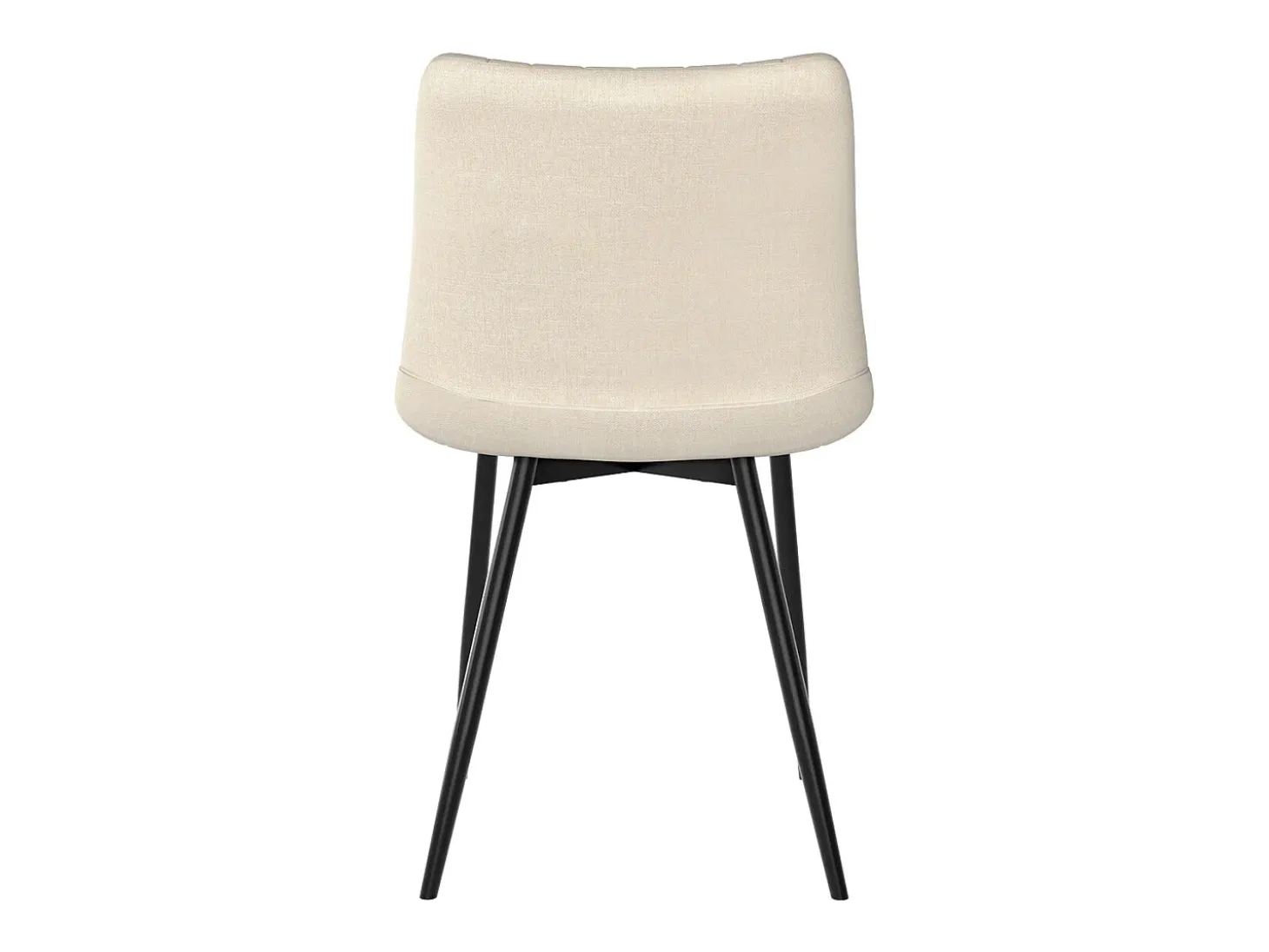 Set de 2 sillas de tela beige y metal negro - Killi