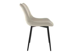 Set de 2 sillas de tela beige y metal negro - Killi