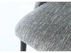 Set de 2 sillas de tela y metal gris