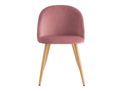 Set de 2 sillas de terciopelo rosa con patas de metal - Cozy