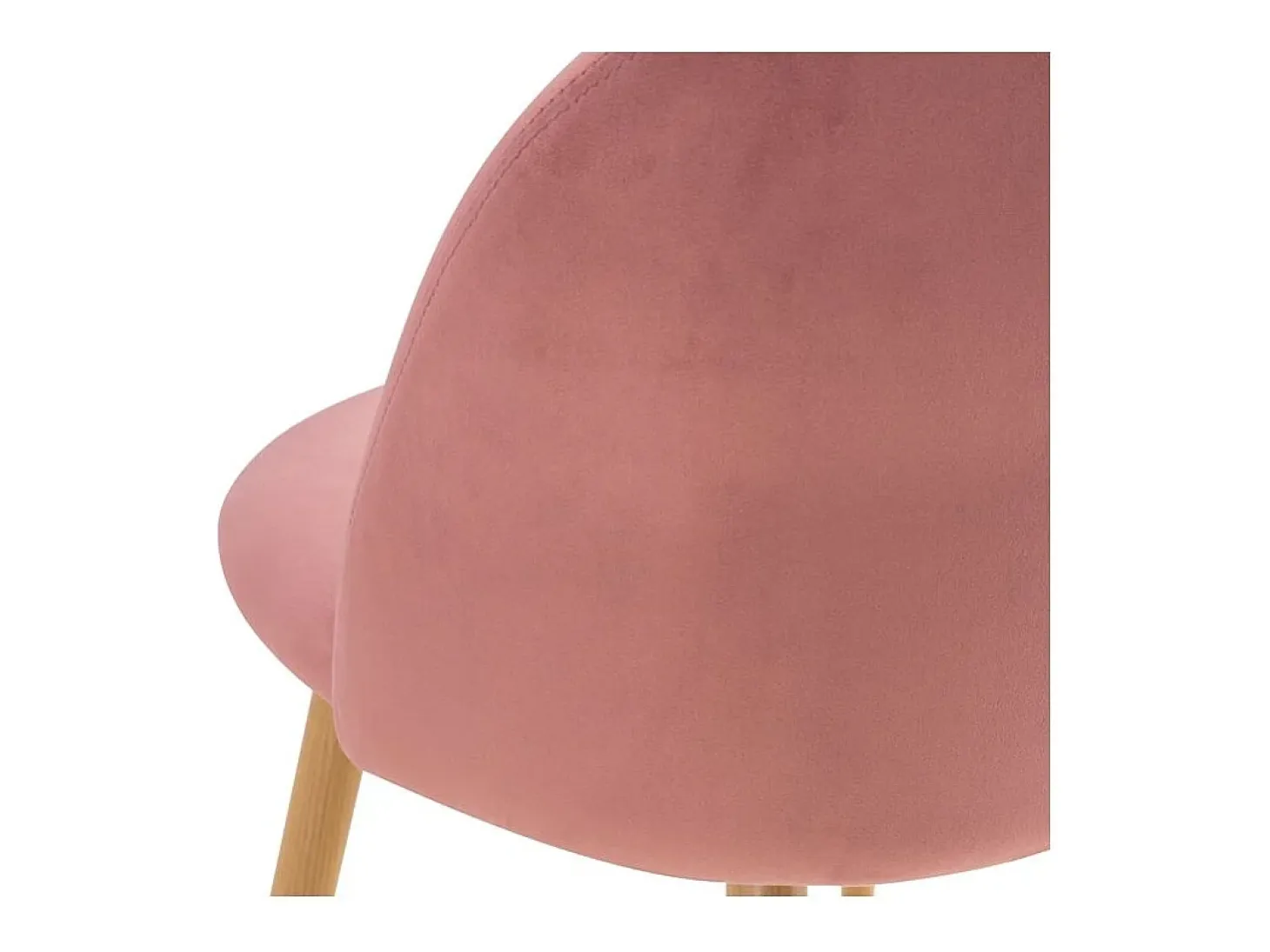 Set de 2 sillas de terciopelo rosa con patas de metal - Cozy