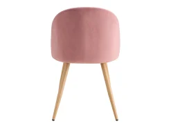 Set de 2 sillas de terciopelo rosa con patas de metal - Cozy