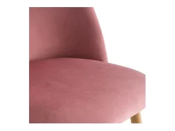 Set de 2 sillas de terciopelo rosa con patas de metal - Cozy