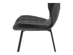 Set de 2 sillas de terciopelo negro 75 cm - Mazzia