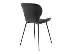 Set de 2 sillas de terciopelo negro 75 cm - Mazzia