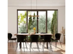 Set de 2 sillas de terciopelo negro 75 cm - Mazzia