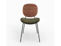 Set de 2 sillas de terciopelo verde kaki - Simone