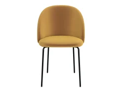 Set de 2 sillas de terciopelo amarillo mostaza - Karl