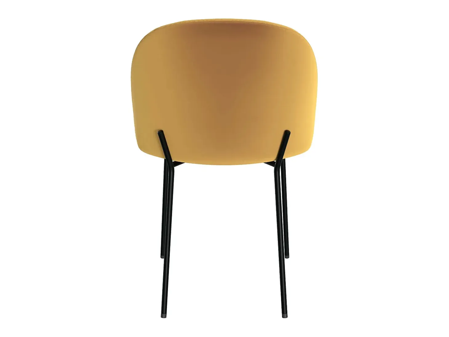 Set de 2 sillas de terciopelo amarillo mostaza - Karl
