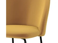 Set de 2 sillas de terciopelo amarillo mostaza - Karl