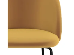 Set de 2 sillas de terciopelo amarillo mostaza - Karl