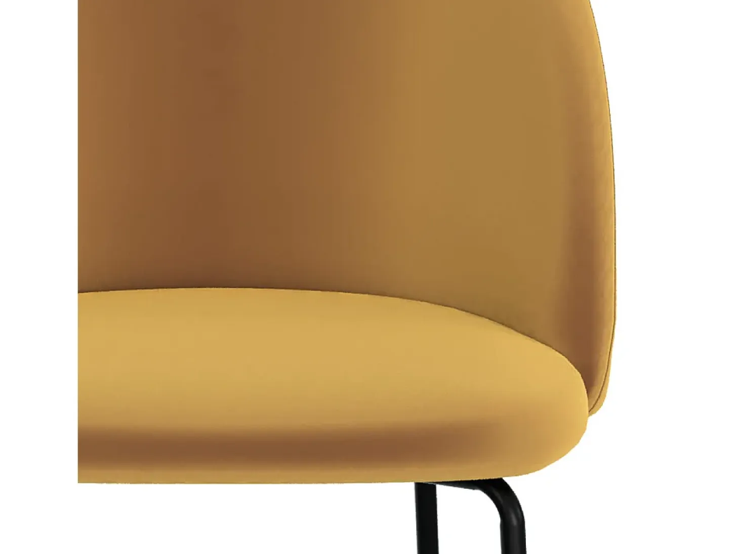 Set de 2 sillas de terciopelo amarillo mostaza - Karl