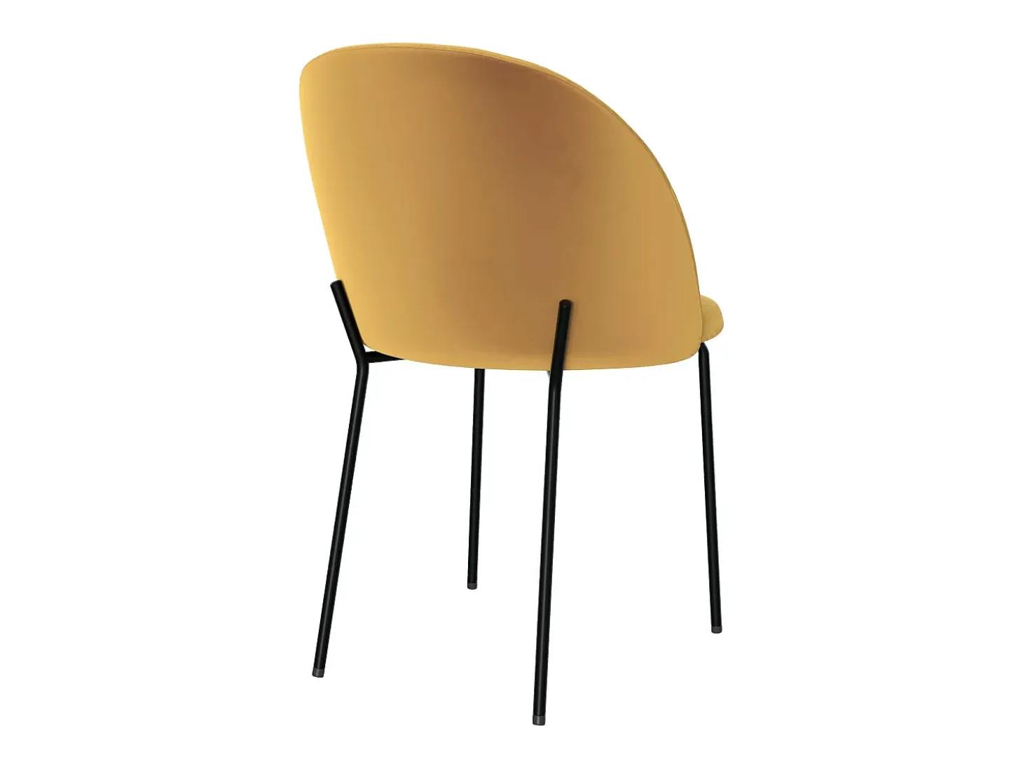 Set de 2 sillas de terciopelo amarillo mostaza - Karl