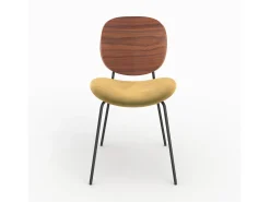 Set de 2 sillas de terciopelo amarillo mostaza - Simone