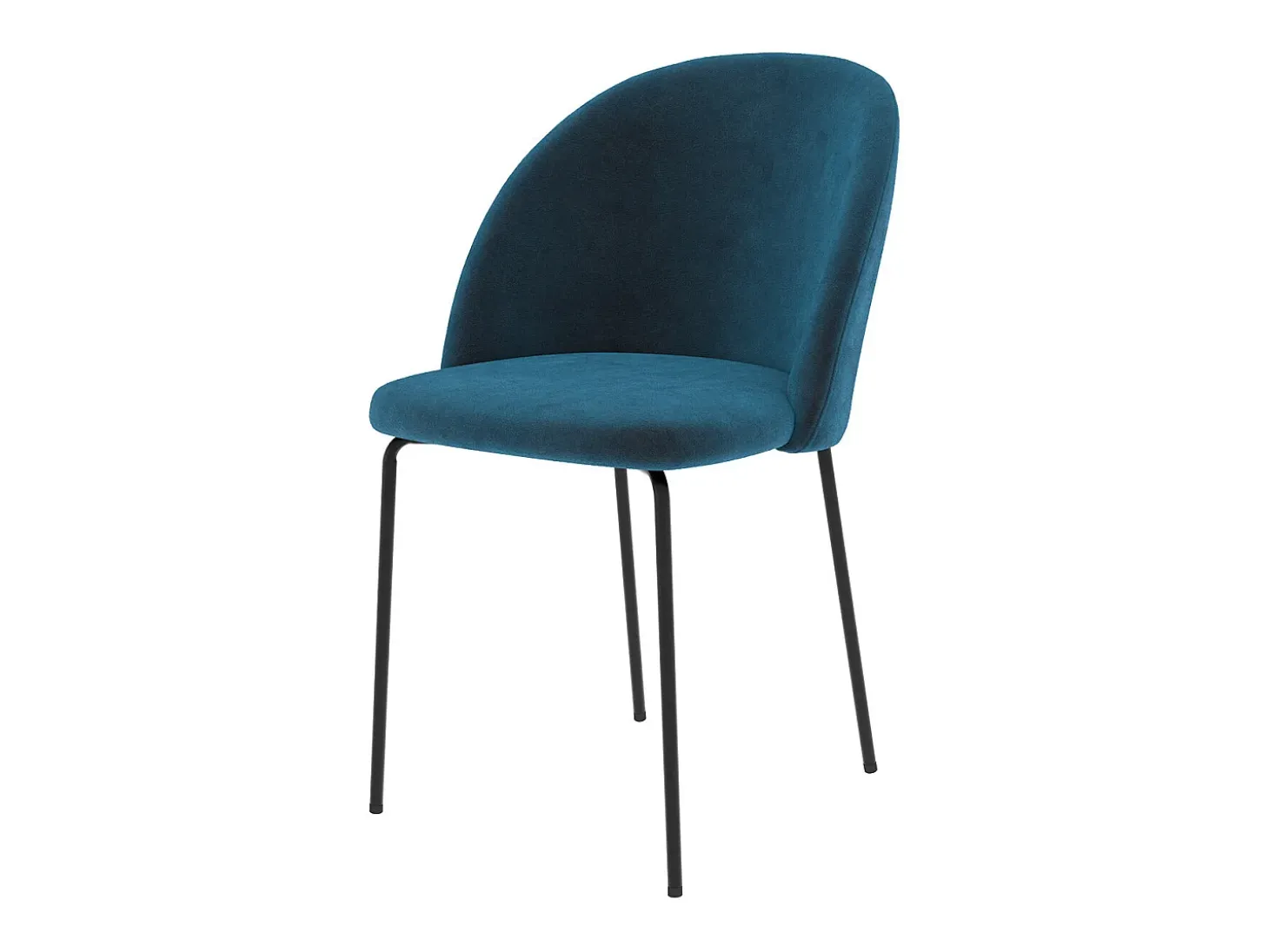 Set de 2 sillas de terciopelo azul oscuro - Karl