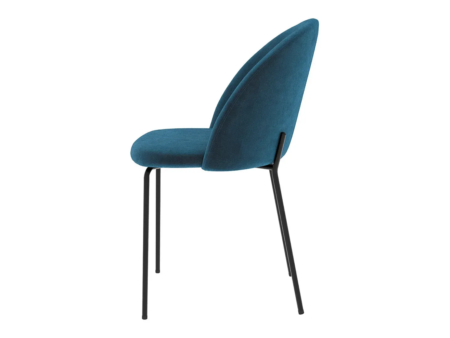 Set de 2 sillas de terciopelo azul oscuro - Karl