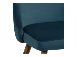 Set de 2 sillas de terciopelo azul - Vinni