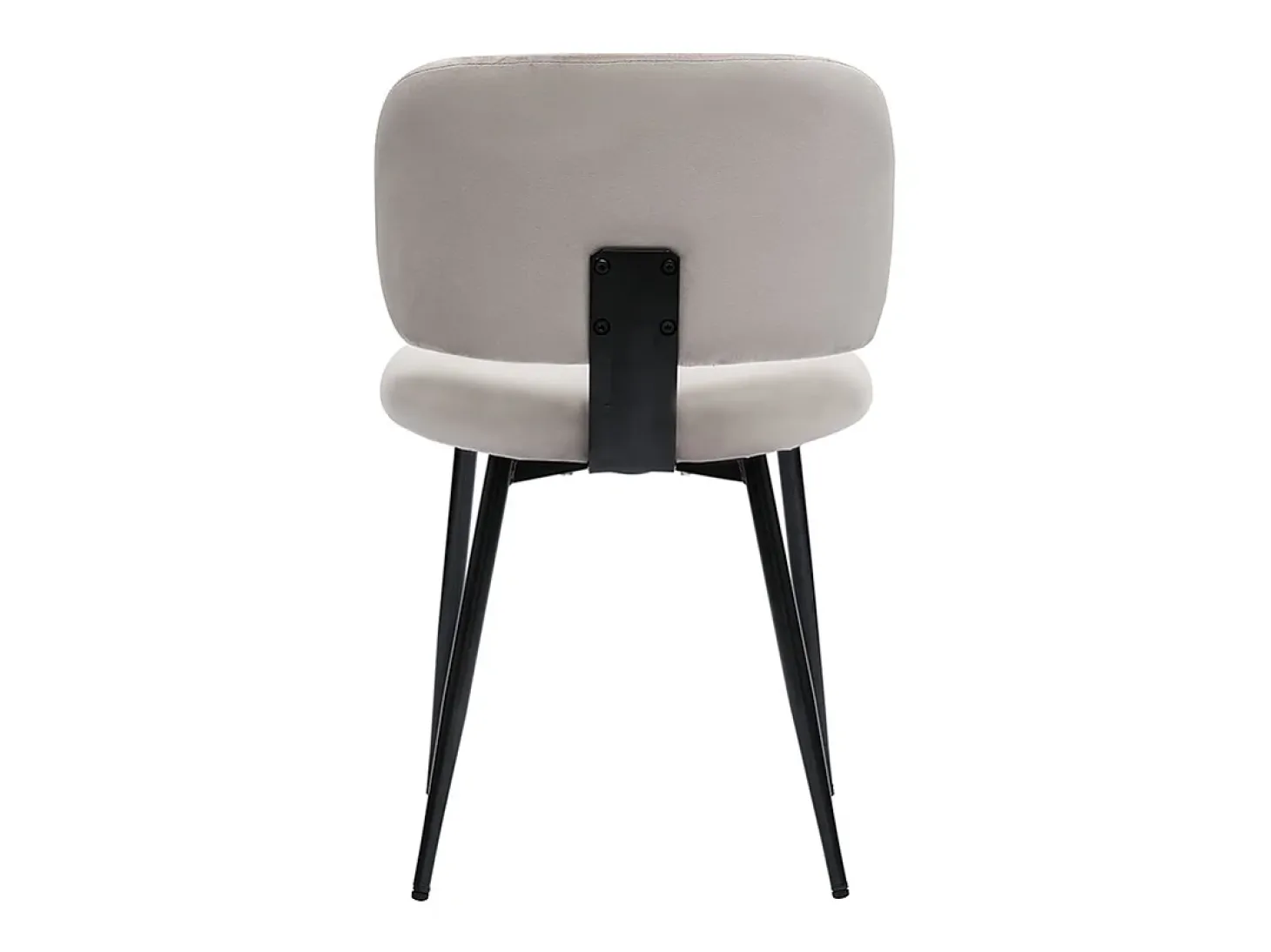 Set de 2 sillas de terciopelo color topo y metal negro ATRIUM