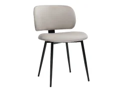 Set de 2 sillas de terciopelo color topo y metal negro ATRIUM