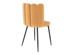 Set de 2 sillas de terciopelo amarillo con patas de metal - Rosy
