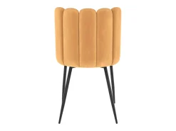 Set de 2 sillas de terciopelo amarillo con patas de metal - Rosy