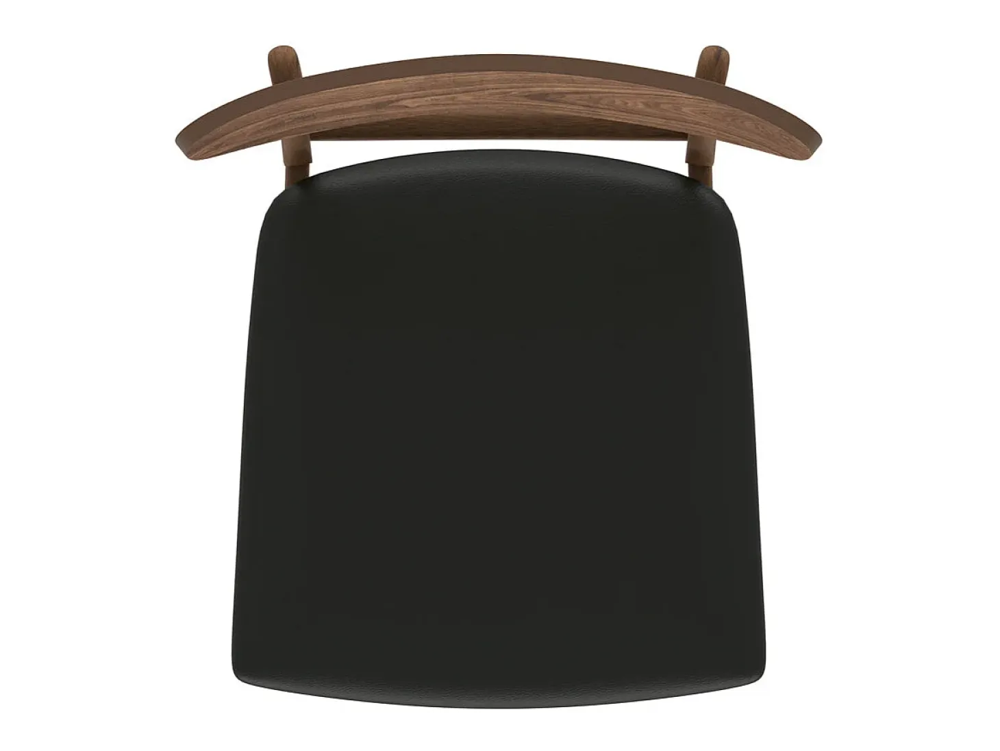Set de 2 sillas en cuero sintético negro y madera clara - Lana