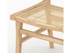 Set de 2 sillas en madera de teca y ratán - Kyla